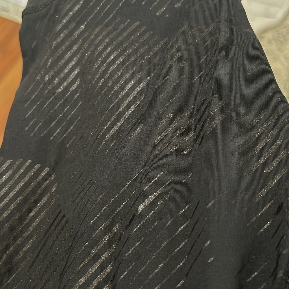 Terez Women’s Workout Legging Camo Foil Stripe Size Small Black Mid-Rise - Picture 10 of 10